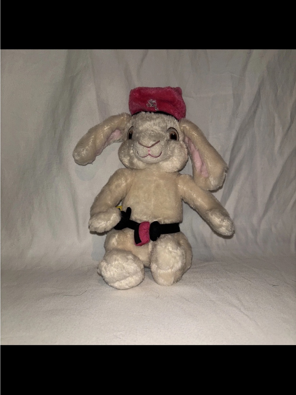 Build-A-Bear Hop Pink Beret Bunny Rabbit